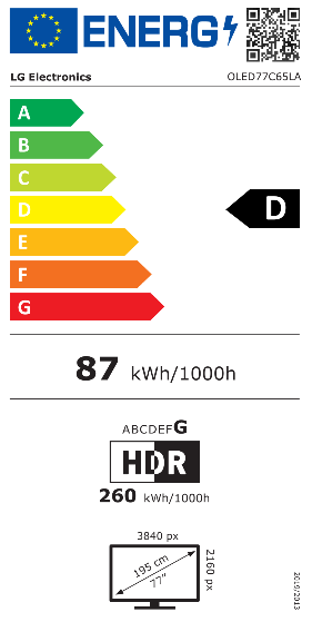 oled77c65la Energim�rke
